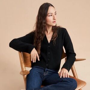 La Ligne Mini Toujours Cardigan in Black in size XS